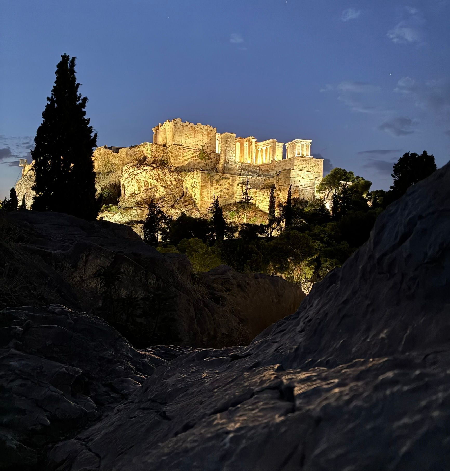 The Acropolis seen from Areopagus Hill in the early morning